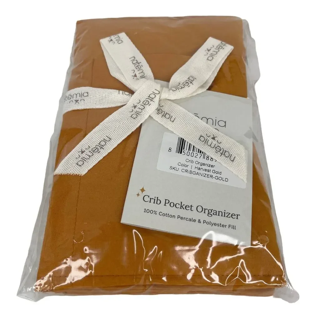 Natemia Crib Bed Pocket Organizer Harvest Gold New